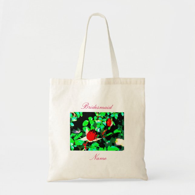 Bolsa Tote Rosas vermelhas Bridesmaids (Frente)