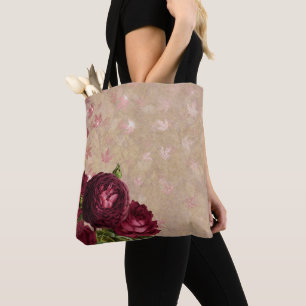 Bolsa Tote Rosas vermelhas carmesins