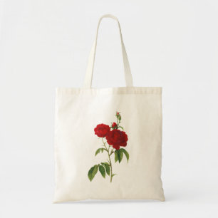 Bolsa Tote Rosas vermelhas de Vintage PixDezines/Ilustração d