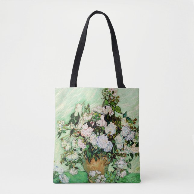 Bolsa Tote Rosas Vincent Van Gogh (1890) (Frente)