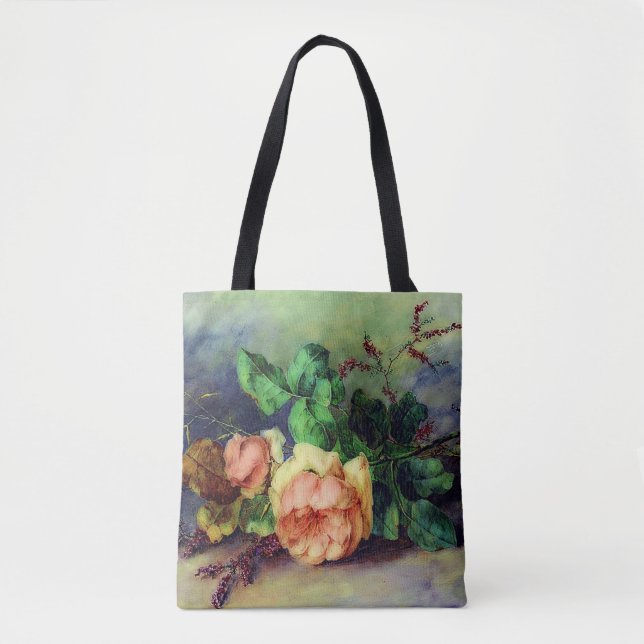 Bolsa Tote Rosas vintage  (Frente)