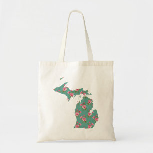 Bolsa Tote Rosas Vintage Silhouette de Michigan