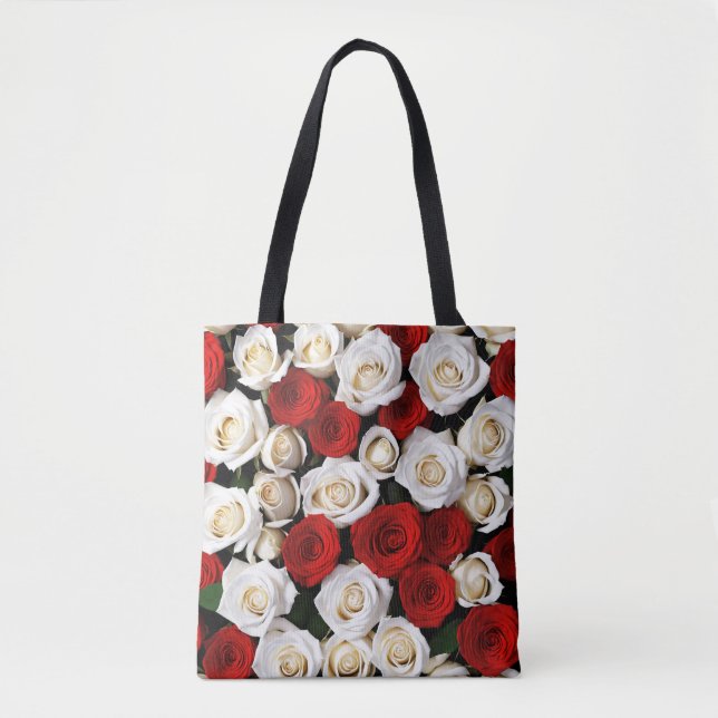 Bolsa Tote RosasVermelhasEBrancas (Frente)