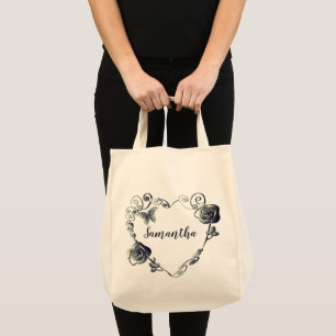 Bolsa Tote Rose Heart c/Nome
