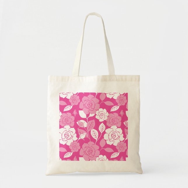BOLSA TOTE ROSE PATTERN (PINK) (Frente)