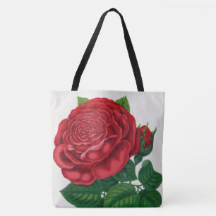 Bolsa Tote Rose Print Rochester Litografia e Companhia de Imp