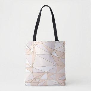 Bolsa Tote Rosegold rosa: Abstrato Geométrico Luxo