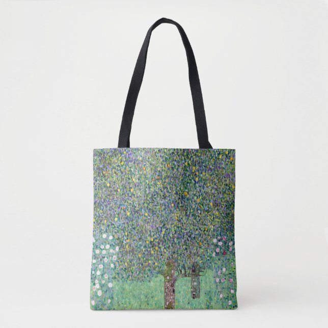 Bolsa Tote Roseiras sob as Árvores, Gustav Klimt (Frente)