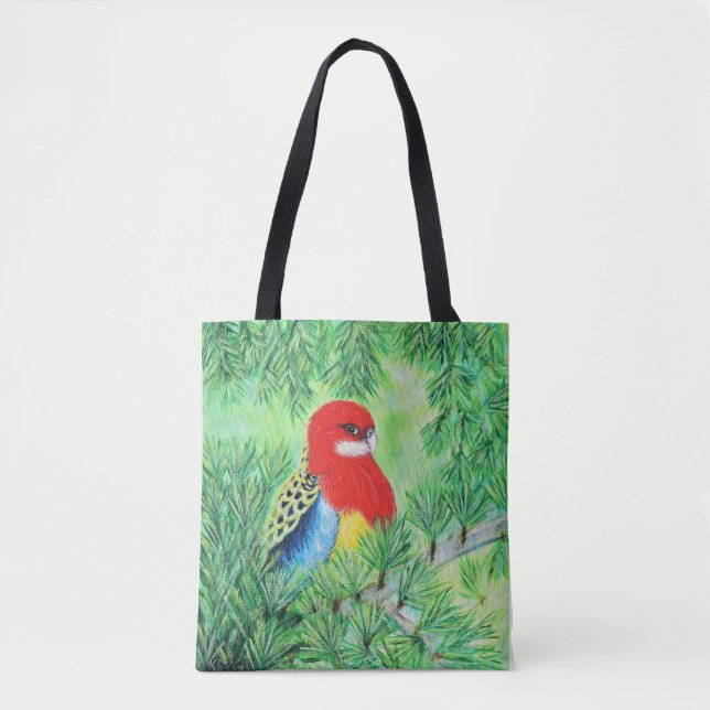 Bolsa Tote Rosella Bird Painting (Frente)