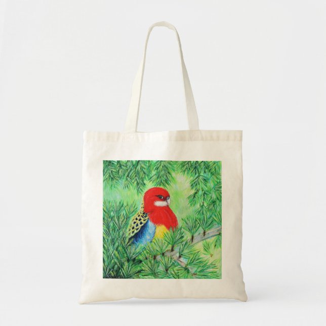 Bolsa Tote Rosella Bird Painting (Frente)