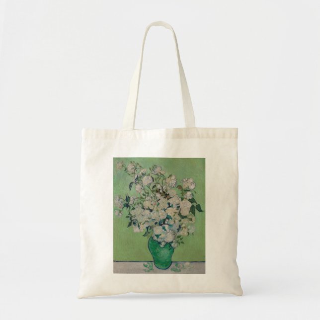 Bolsa Tote Roses painting by Vincent Van Gogh 1890 (Frente)