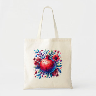 Bolsa Tote Rosh Hashana Cor da água Pomegranato