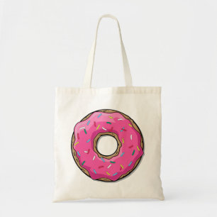 Bolsa Tote Rosquinha Cor-de-Rosa Com Préguas