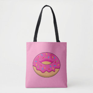 Bolsa Tote Rosquinha de Morango com Cartoon de Sprinkles