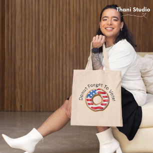 Bolsa Tote Rosquinha Engraçada Esqueça de Votar a Luz
