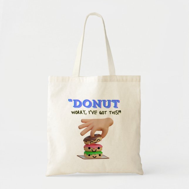 Bolsa Tote Rosquinha preocupada eu tenho isso (Frente)