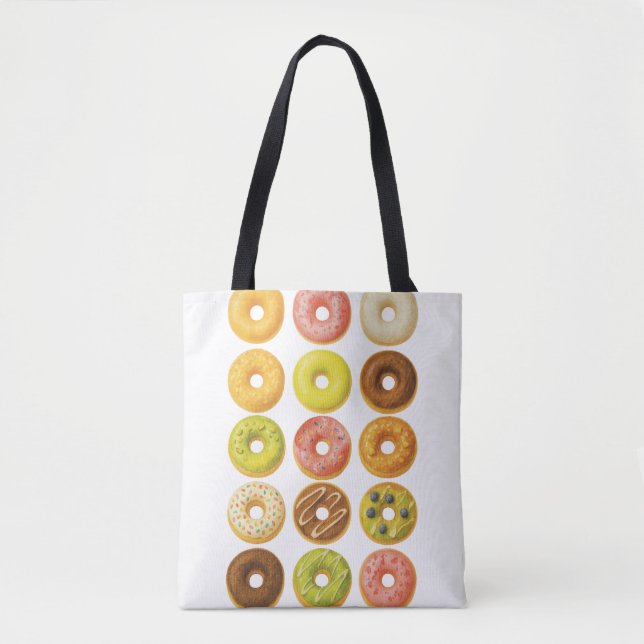 Bolsa Tote Rosquinha Preocupada, seja feliz! (Frente)