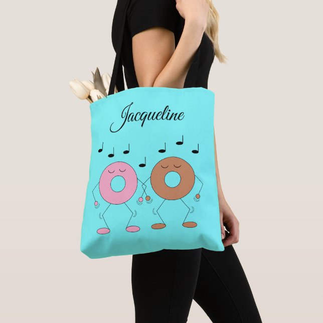 Bolsa Tote Rosquinhas dançantes Pastel Azul (Close Up)