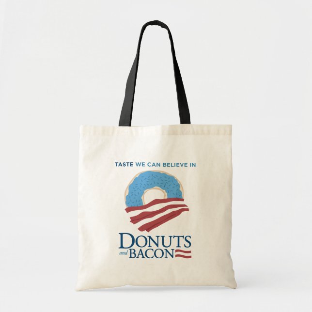 Bolsa Tote Rosquinhas e bacon: Gosto que nós podemos (Frente)