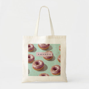 Bolsa Tote Rosquinhas e borrachas de Pastel Cute Personalizad