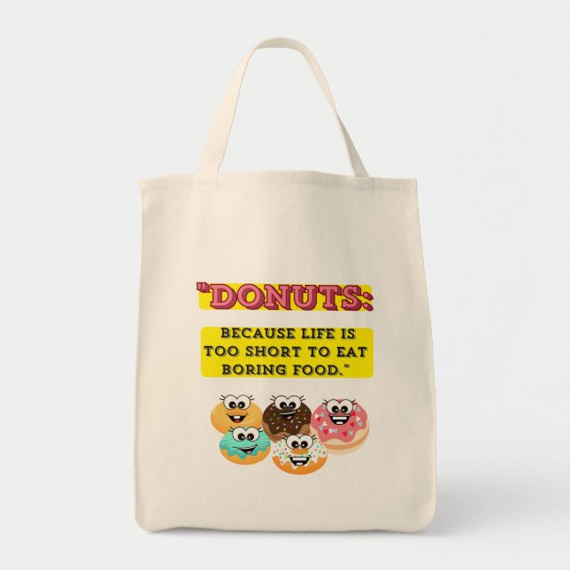 Bolsa Tote ROSQUINHAS, porque a vida é curta demais para come (Frente)