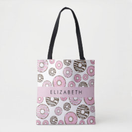 Bolsa Tote Rosquinhas Rosa, Rosquinhas Brancas, Espelhos, Seu