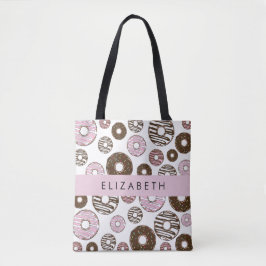 Bolsa Tote Rosquinhas Rosa, Rosquinhas Marrons, Espelhos, Seu