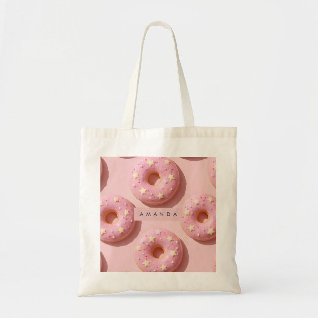 Bolsa Tote Rosquinhas Sintológicas Semelhantes de Pastel Pers (Frente)