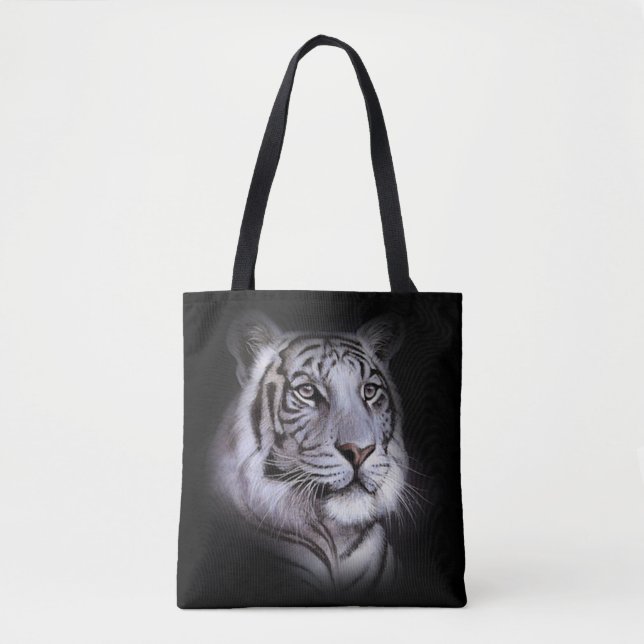 Bolsa Tote Rosto branco Tigre (Frente)