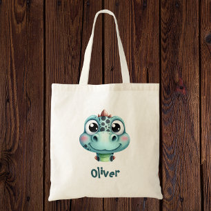 Bolsa Tote Rosto de Bebê Dino Fofo