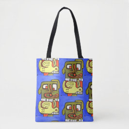 Bolsa Tote Rosto de Cachorro Abstrato