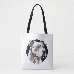 Bolsa Tote Rosto de cão Pitbull