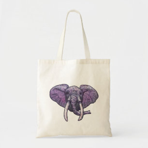 Bolsa Tote Rosto de Elefante Violeta