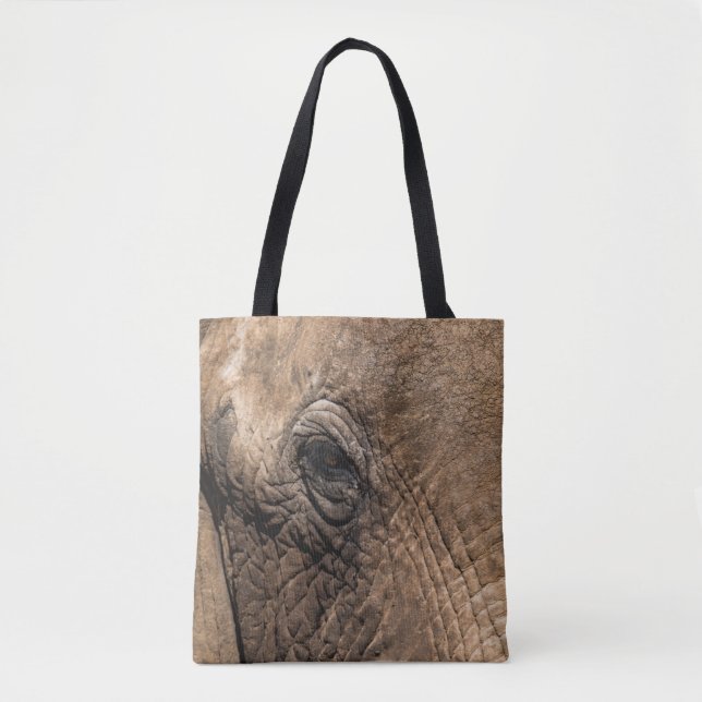 Bolsa Tote Rosto de um Elefante (Frente)