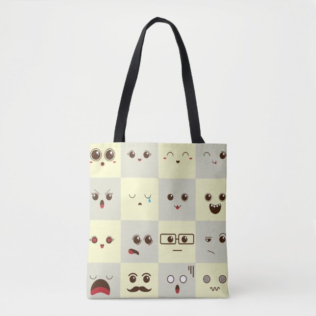 Bolsa Tote Rosto fofo (Frente)