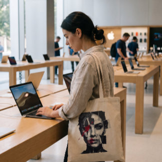 Bolsa Tote Rosto Pintado Rebelde