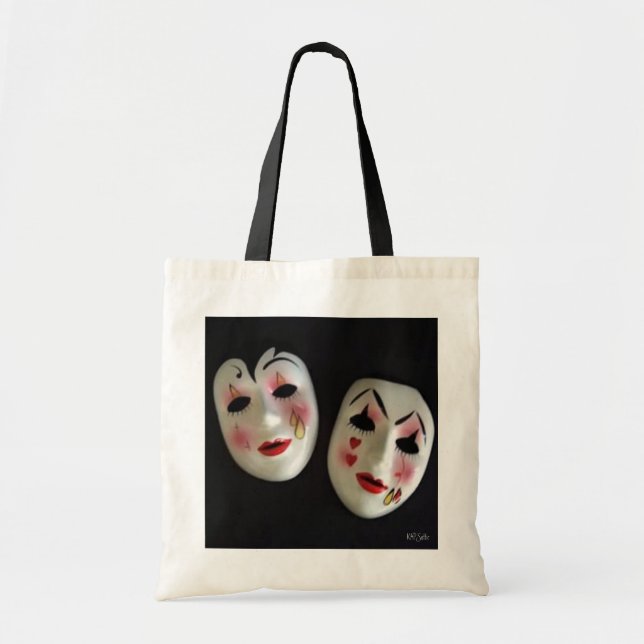 Bolsa Tote Rostos de Máscara Teatral (Frente)