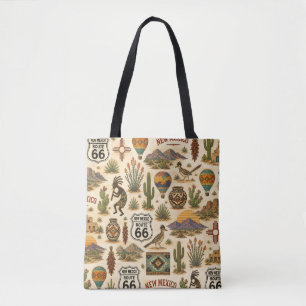 Bolsa Tote Rota 66 de Novo México Mesa Miles