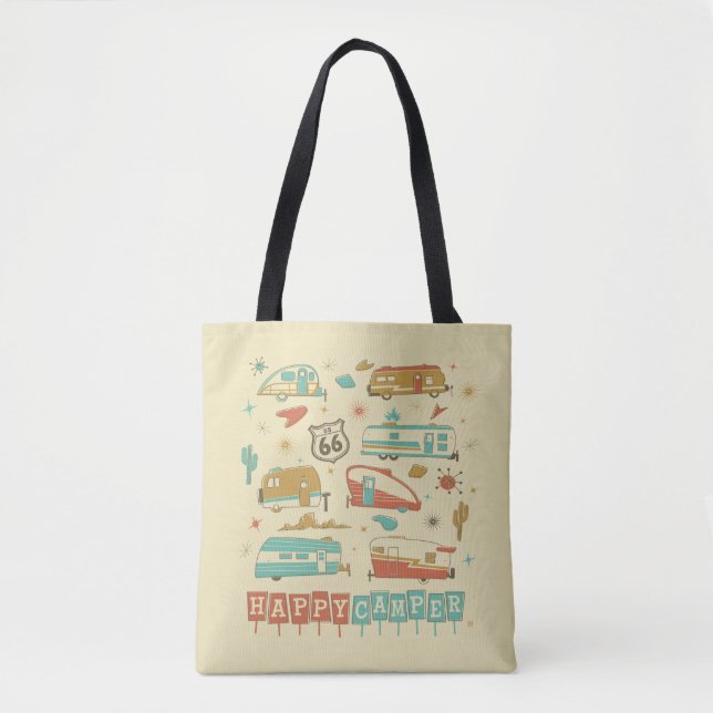 Bolsa Tote Rota 66 Happy Camper (Frente)