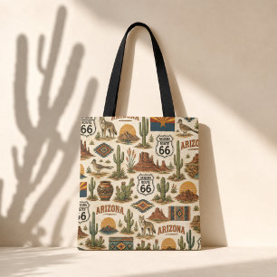 Bolsa Tote Rota Arizona 66 Mercado Nômade