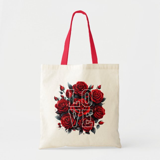 Bolsa Tote Rote Rosen - LOVE (Frente)