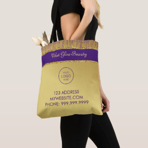 Bolsa Tote Roteiro de Assinatura Holográfica Moderno Brilho D