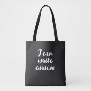 Bolsa Tote Roteiro Engraçado Que Posso Escrever Cursivo