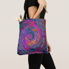 Bolsa Tote Roteiro Magenta Retroativo, Verde e Abstrato Laran