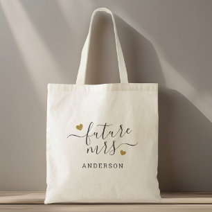 Bolsa Tote Roteiro Moderno Corações Dourados Futuro Sra.