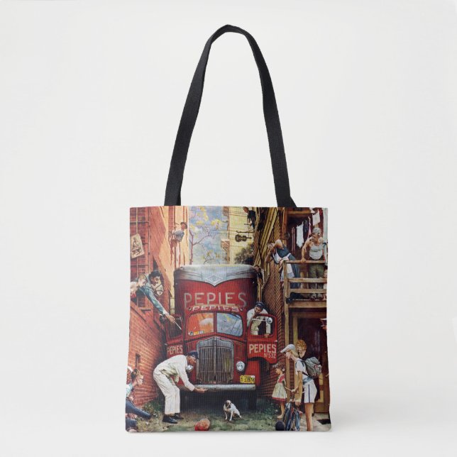 Bolsa Tote Roteiro por Norman Rockwell (Frente)