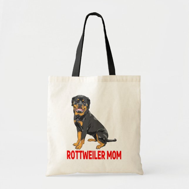 Bolsa Tote Rottie Mãe Cachorro Puppinho Gift Gift Bonito Rott (Frente)