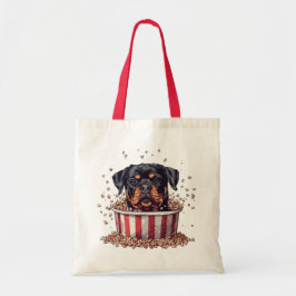 Bolsa Tote Rottweiler Filme de Cachorro Pipoca