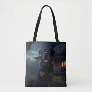 Bolsa Tote Rottweiler Halloween Assustador