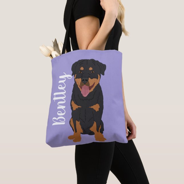 Bolsa Tote Rottweiler Personalizado (Close Up)